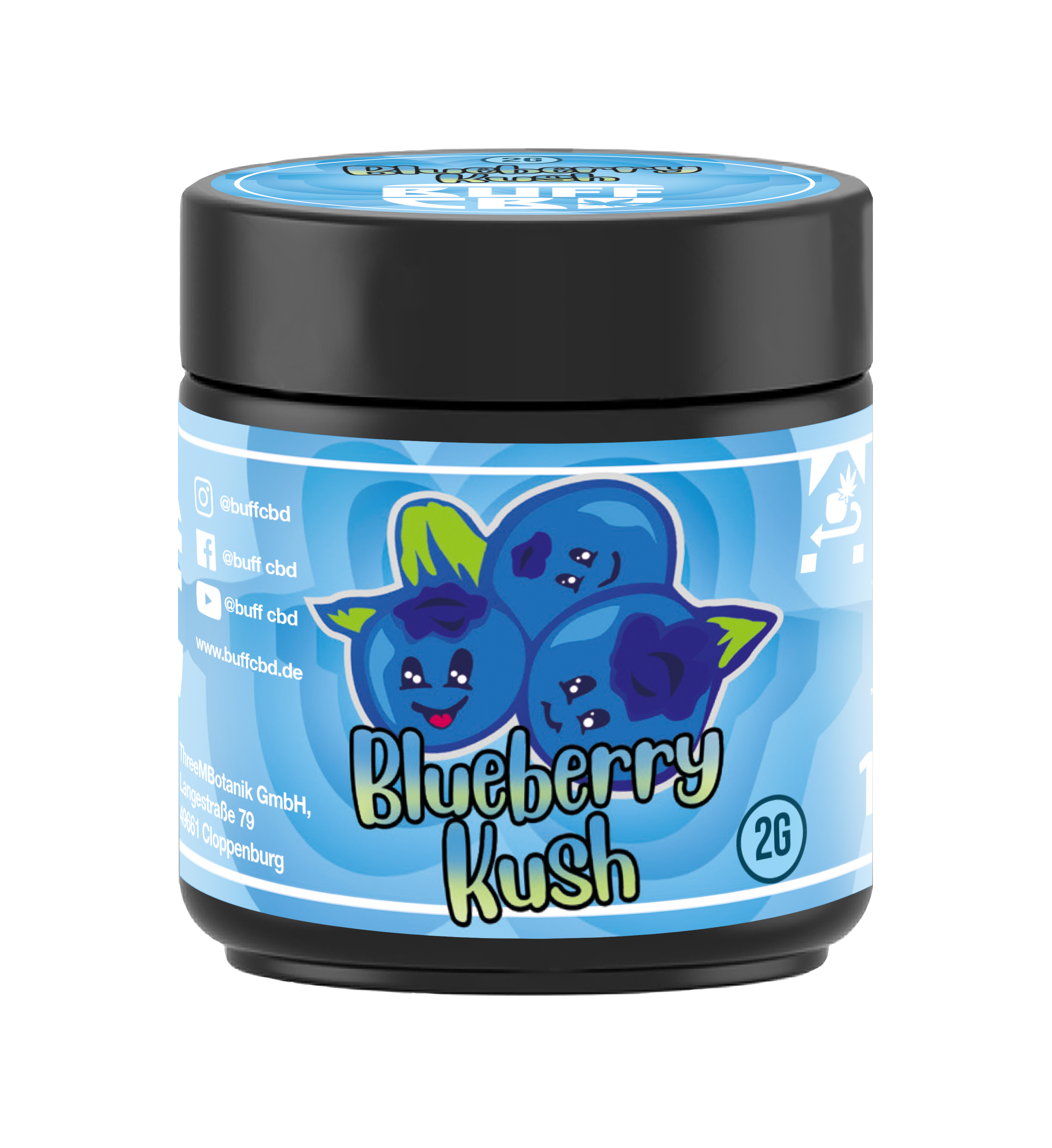 Blueberry Kush - 2g CBD-Blüte in Glas